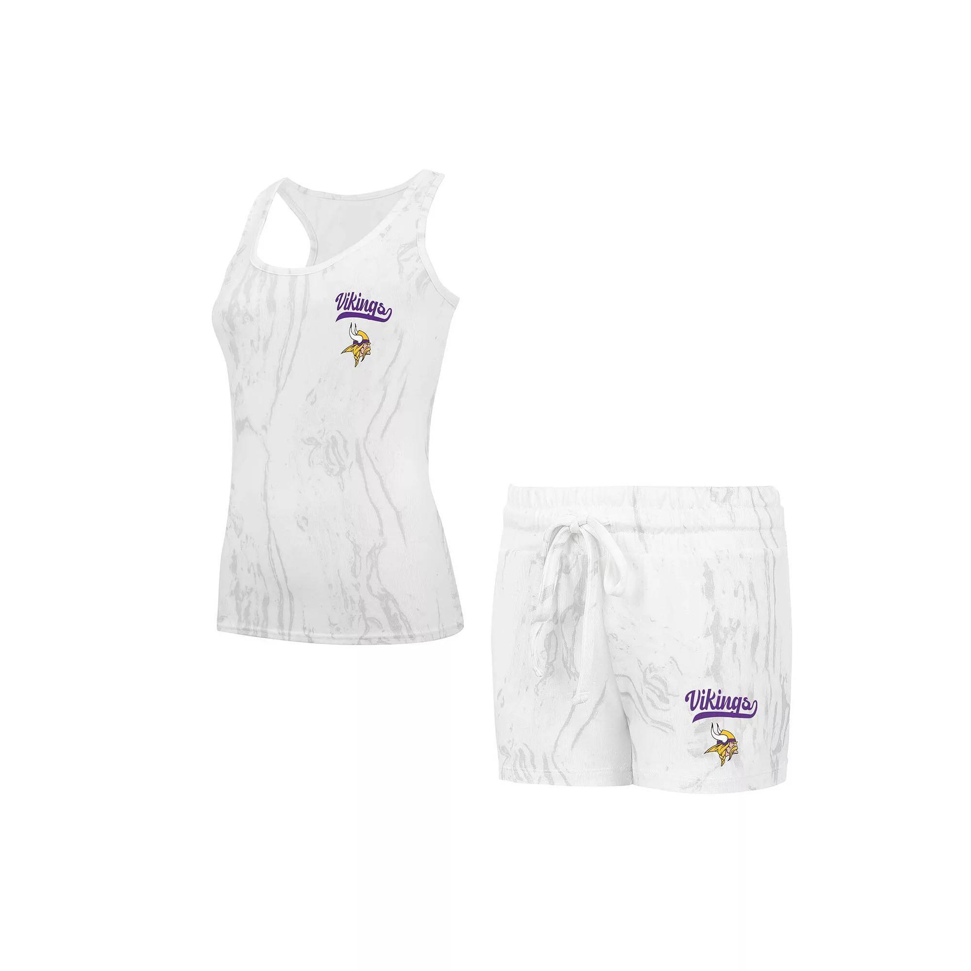 Womens Concepts Sport Minnesota Vikings Quartz Hacci Knit Tank Top & Shorts Sleep Set Product Image