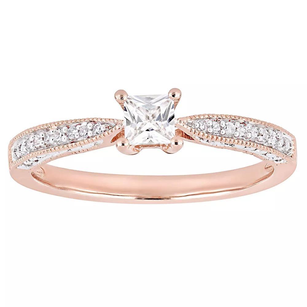 Stella Grace 18k Rose Gold Over Silver Diamond Accent & Lab-Created White Sapphire Fashion Ring, Women's, Size: 8.50 Product Image