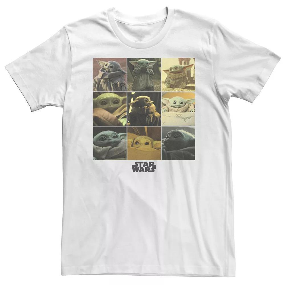 Big & Tall Star Wars The Mandalorian The Child Box Up Grid Tee, Men's, Size: 3XL Tall, White Product Image