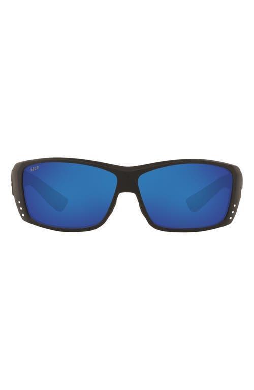 Costa Mens 6S9024 Cat Cay Mirrored 61mm Rectangle Polarized Sunglasses Product Image