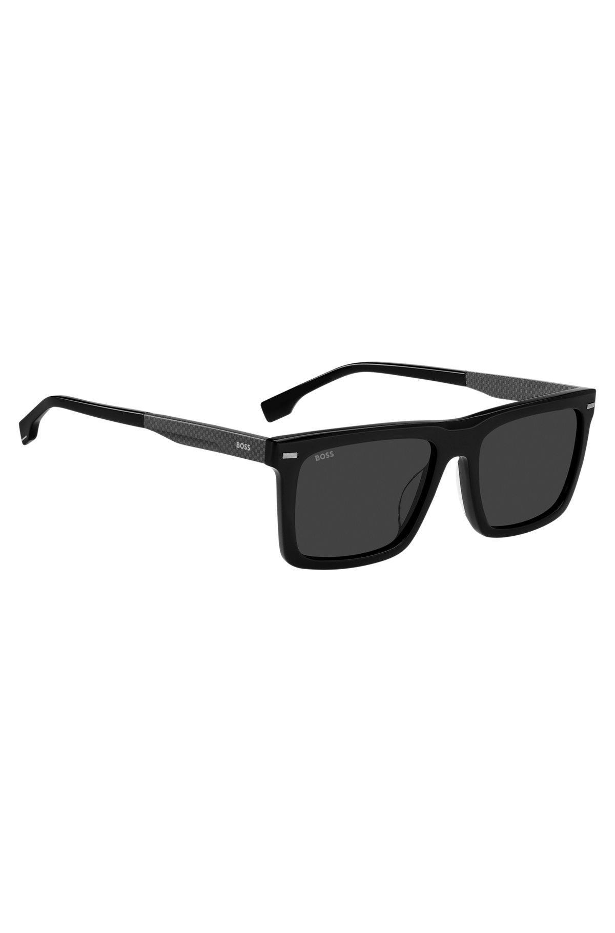 BOSS - Black-acetate sunglasses with carbon-fiber temples Product Image