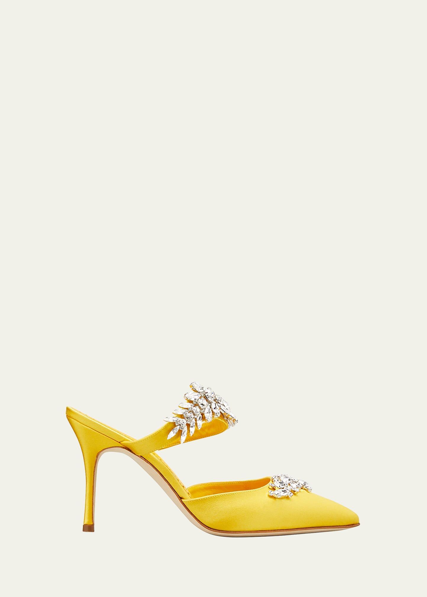 Womens Lurum 90MM Embellished Satin Mules Product Image