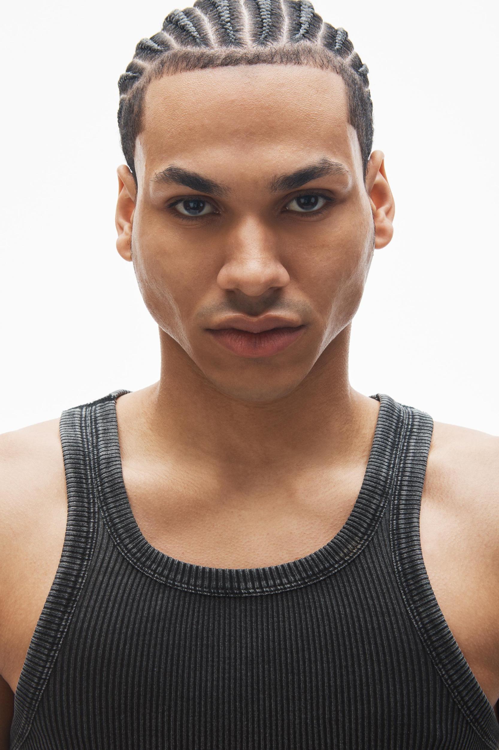 Men's Racerback Tank In Ribbed Cotton Product Image