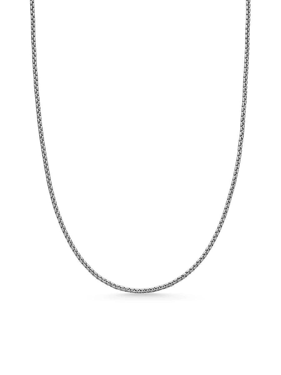 David Yurman Box Chain Necklace with an Accent of 14K Gold, 1.7mm, 16 Product Image