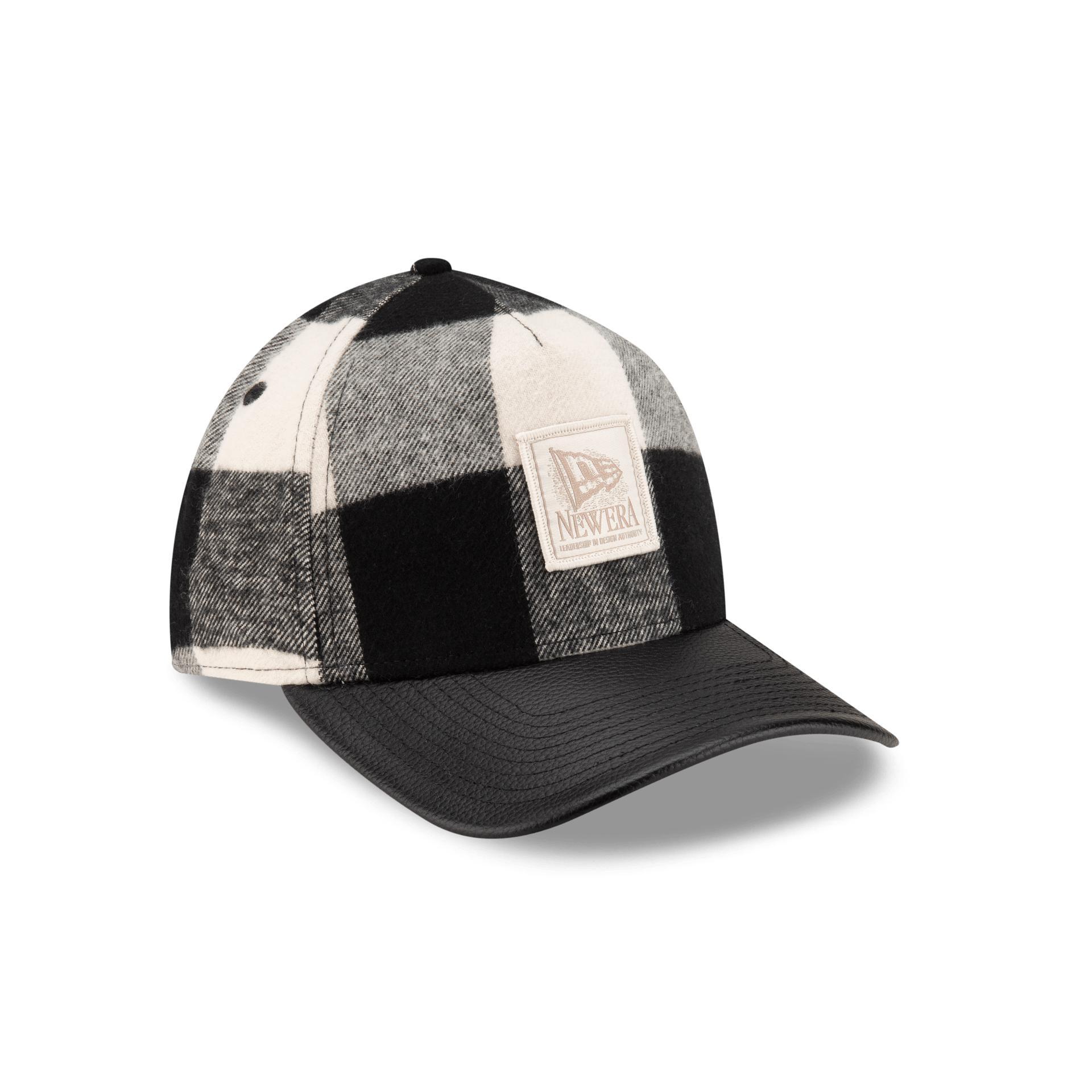 Lumber Plaid College White 9FORTY A-Frame Adjustable Hat Male Product Image