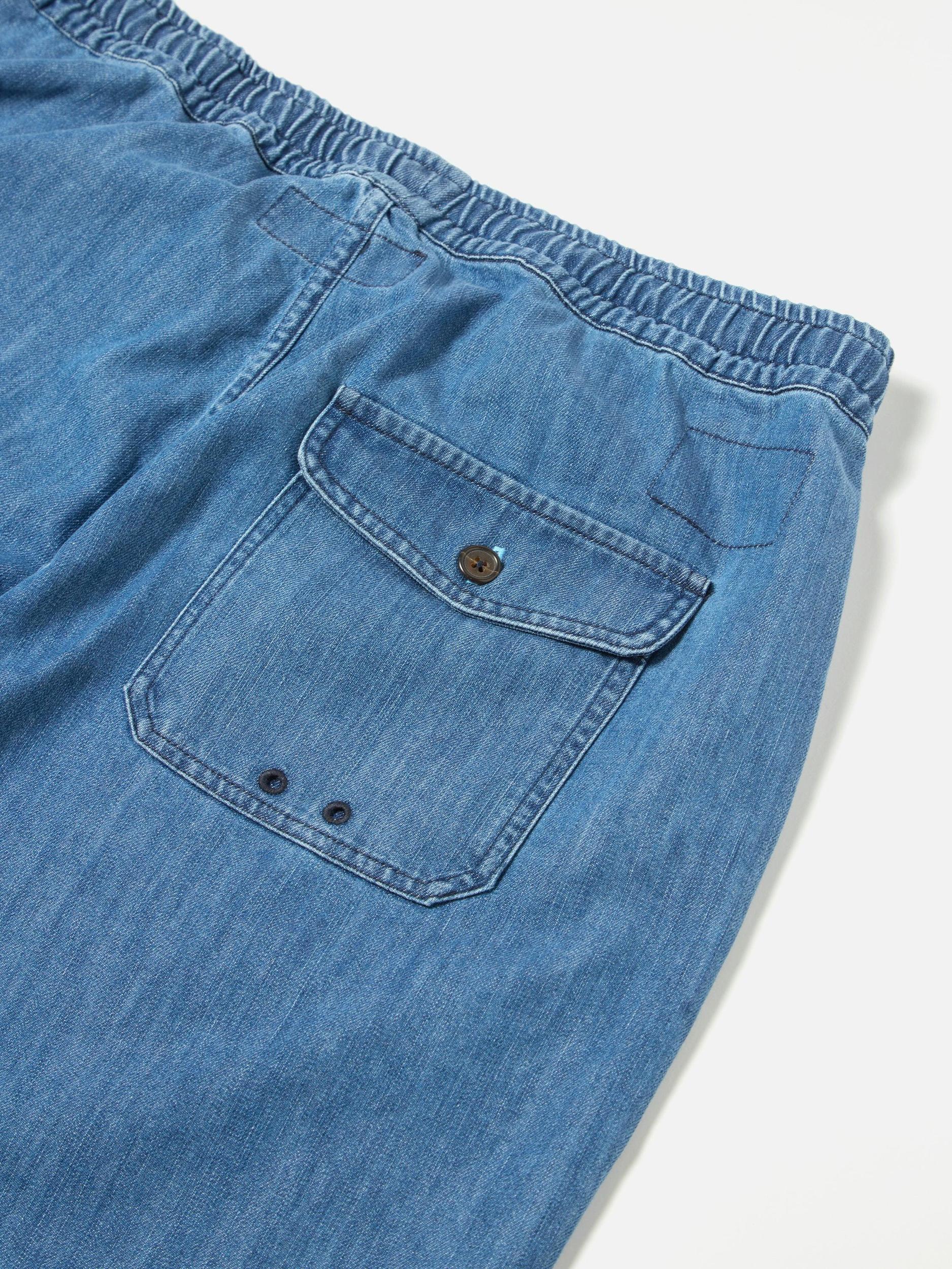 Universal Works Beach Short in Indigo 9oz Organic Denim Product Image