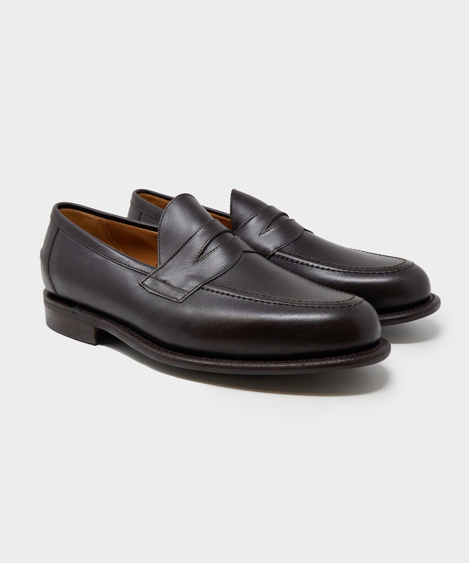 Todd Snyder x Sanders Clive Loafer in Dark Brown Calf Product Image