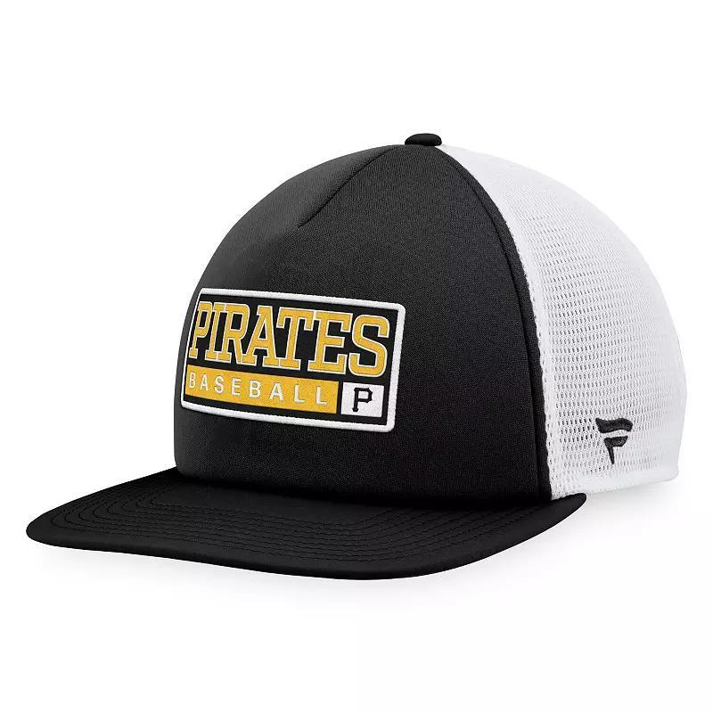 Men's Majestic Black/White Chicago White Sox Foam Trucker Snapback Hat Product Image