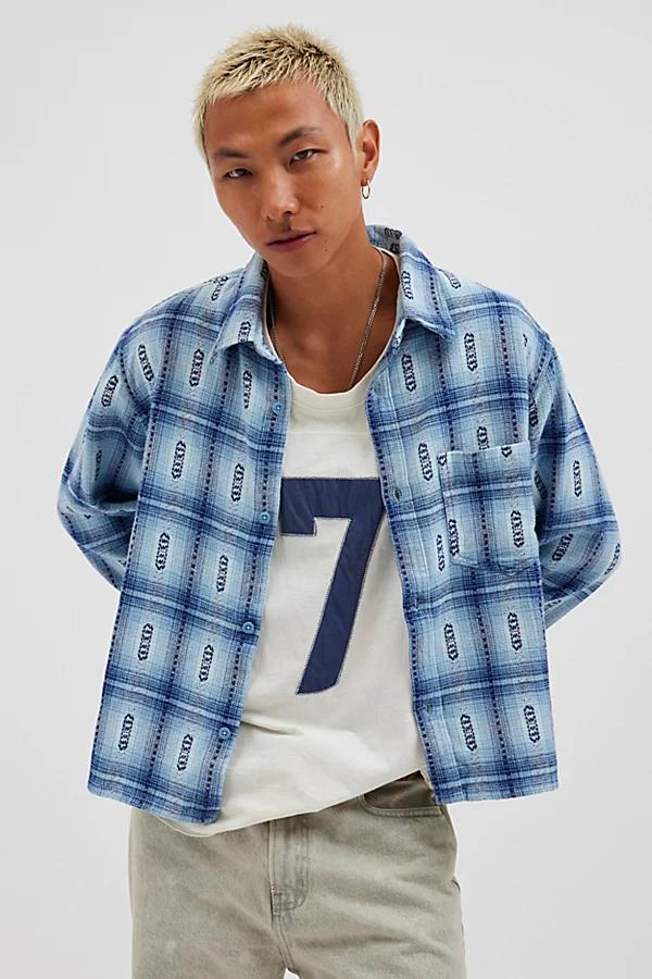 BDG Cropped Plaid Flannel Shirt Top Mens at Urban Outfitters Product Image