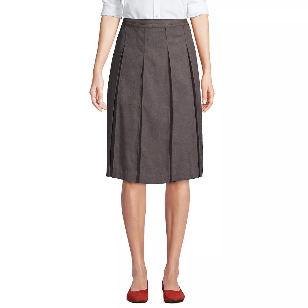 Womens Lands End School Uniform Below the Knee Box Pleat Skirt Product Image