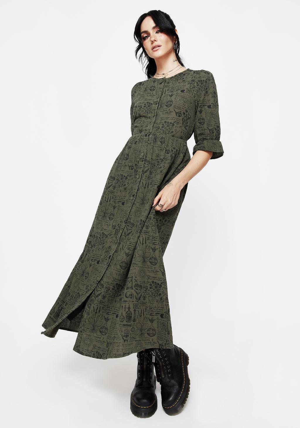 Taddea Cotton Button Up Midaxi Dress Product Image