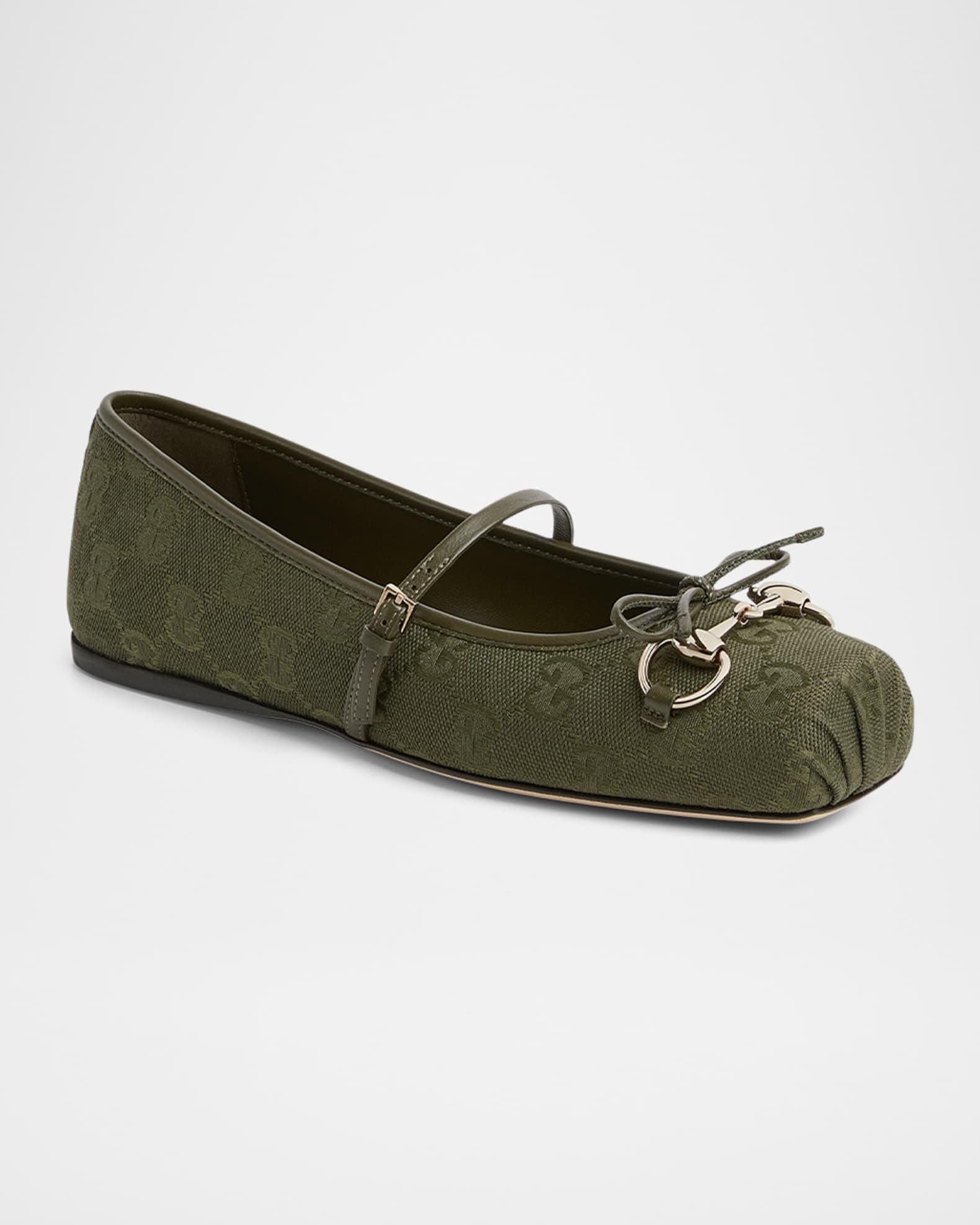 Canvas GG Horsebit Ballerina Flats Product Image