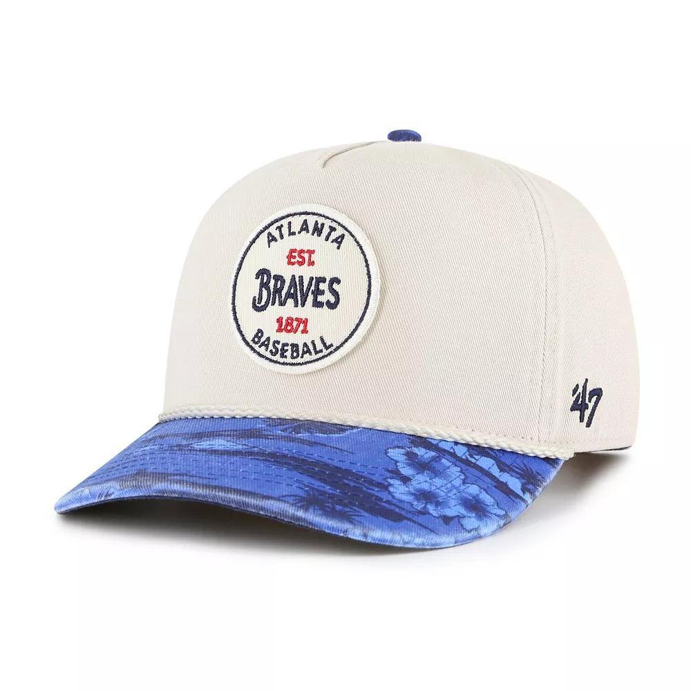 Men's '47 Cream/Navy Atlanta Braves Fiji Rope Hitch Adjustable Hat, Beige Product Image