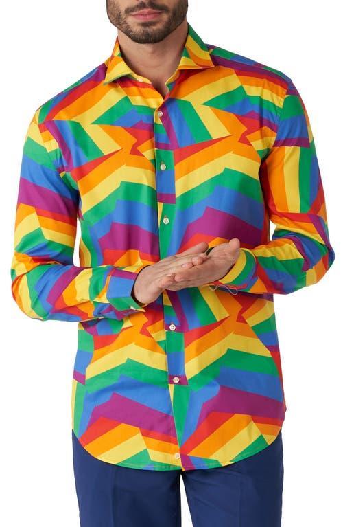 Men's OppoSuits Button-Down Dress Shirt, Size: XS, King Of Clubs Product Image