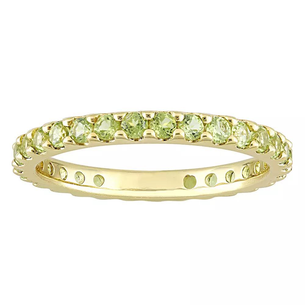 Stella Grace 10k Gold Peridot Eternity Ring, Women's, Size: 8 Product Image