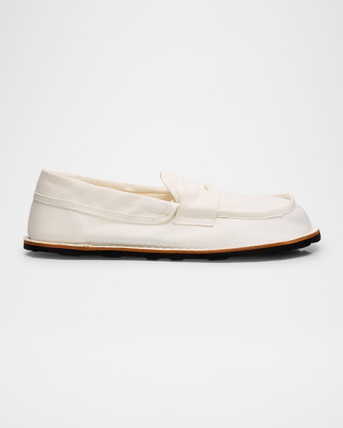 Mens Canvas Moc-Toe Penny Loafers Product Image