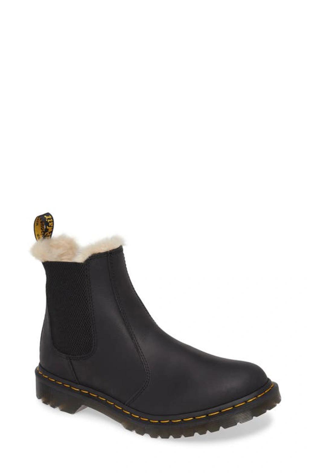 Dr. Martens Womens Leonore Faux Fur Lined Chelsea Boots Product Image