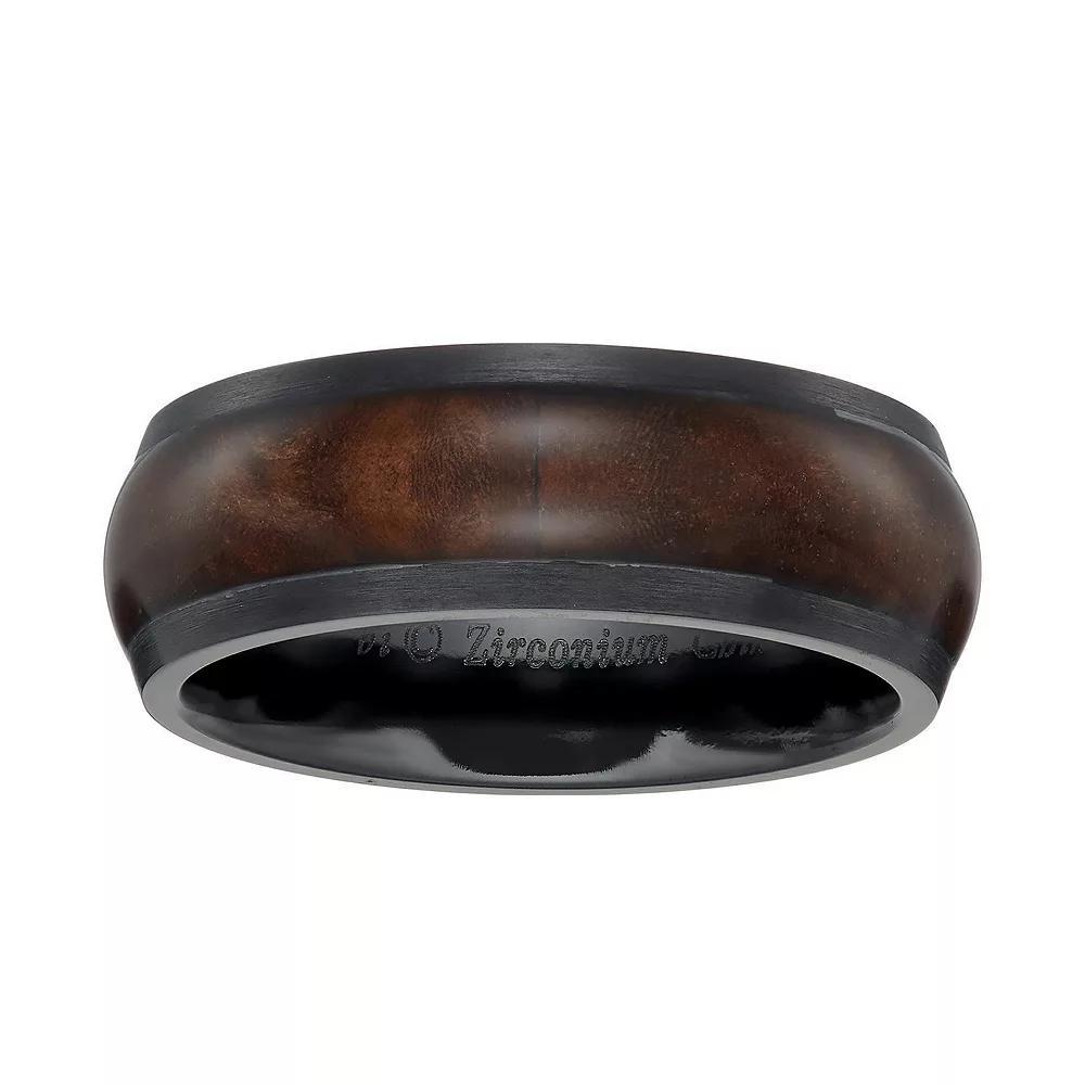 Men's LYNX Black Zirconium Ring, Size: 12, Silver Product Image