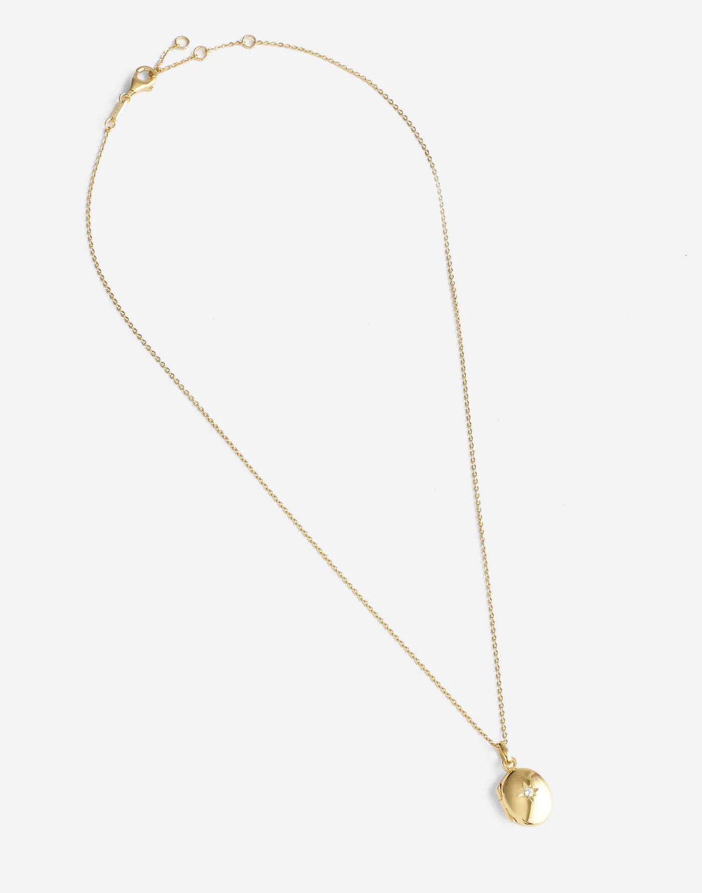 Demi-Fine Oval Locket Necklace Product Image