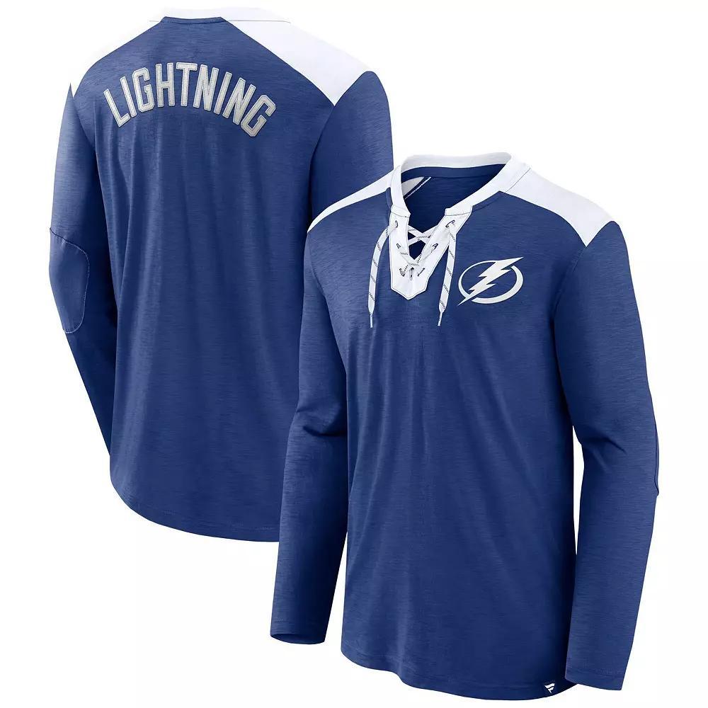 Mens Fanatics Blue Tampa Bay Lightning Iconic Exclusive Long Sleeve T-Shirt Product Image