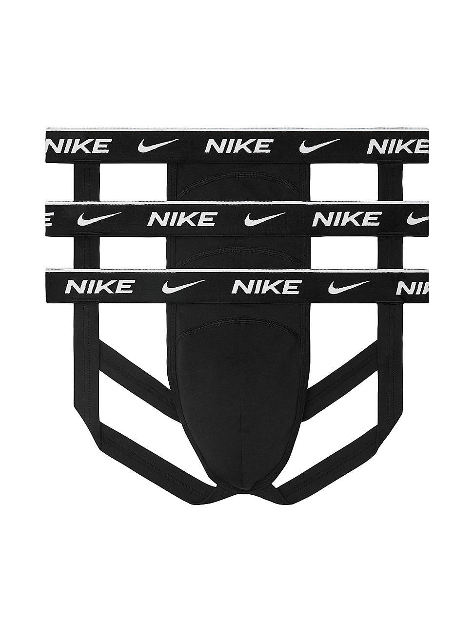 Men's Nike Dri-FIT Essential 3-pack Stretch Jockstraps, Size: XXL, Black Product Image