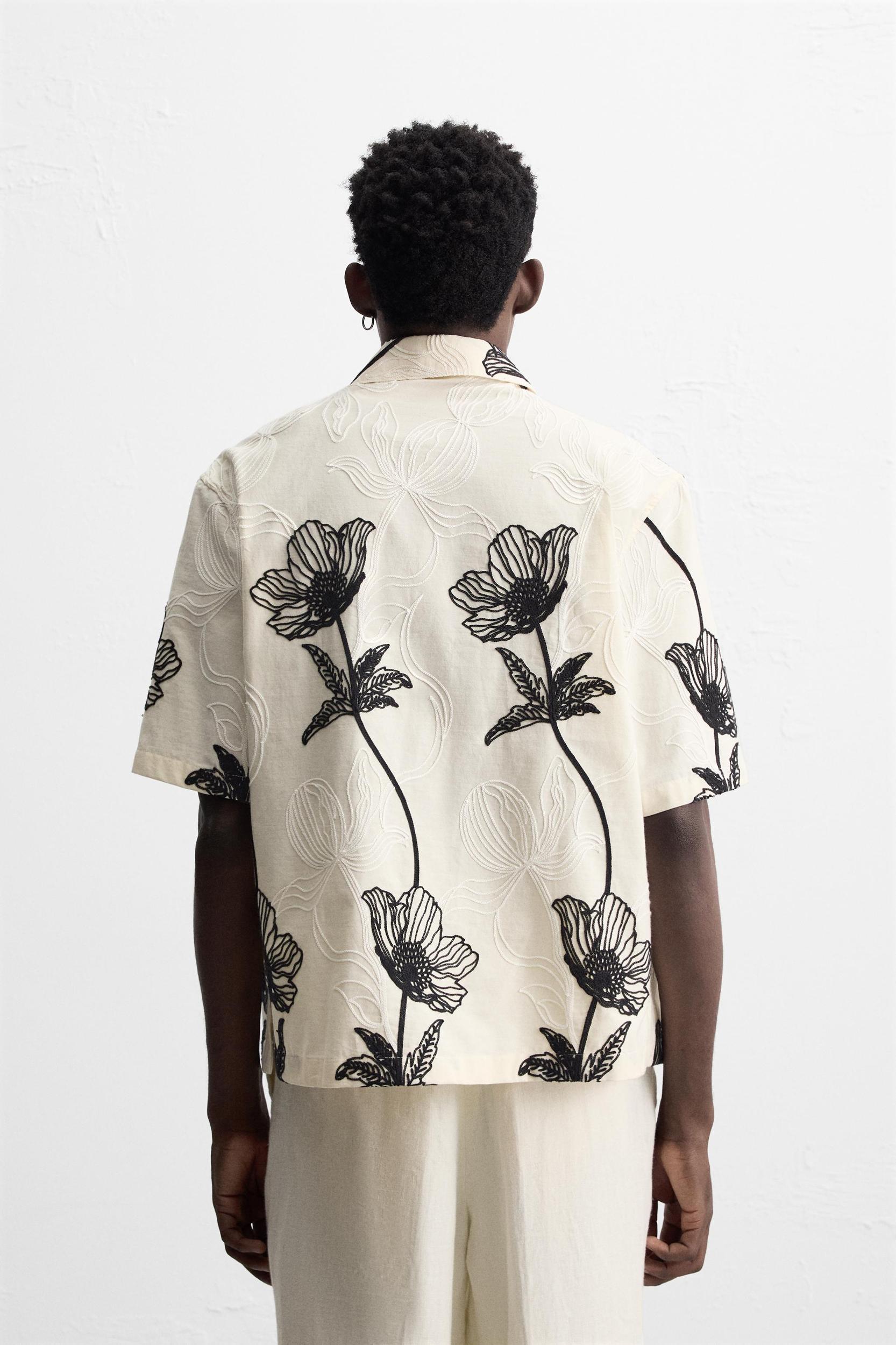 CONTRAST EMBROIDERY SHIRT Product Image