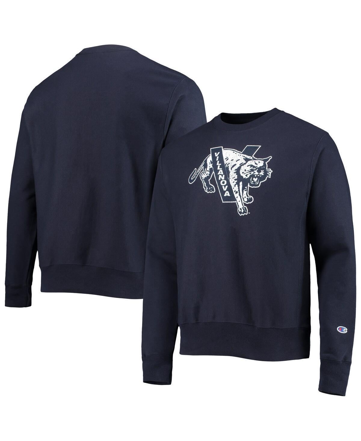 Men's Champion Navy Villanova Wildcats Vault Logo Reverse Weave Pullover Sweatshirt, Size: 2XL, Blue Product Image