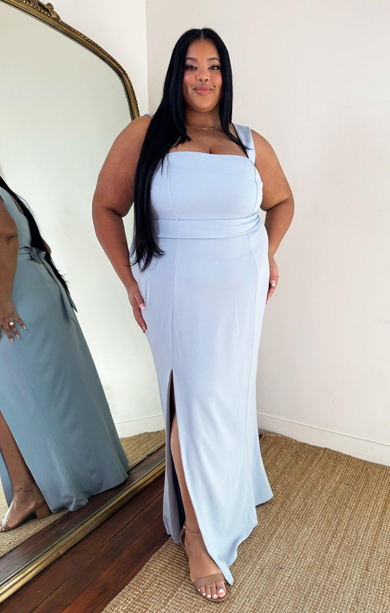 Paris Gown ~ Steel Blue Stretch Product Image
