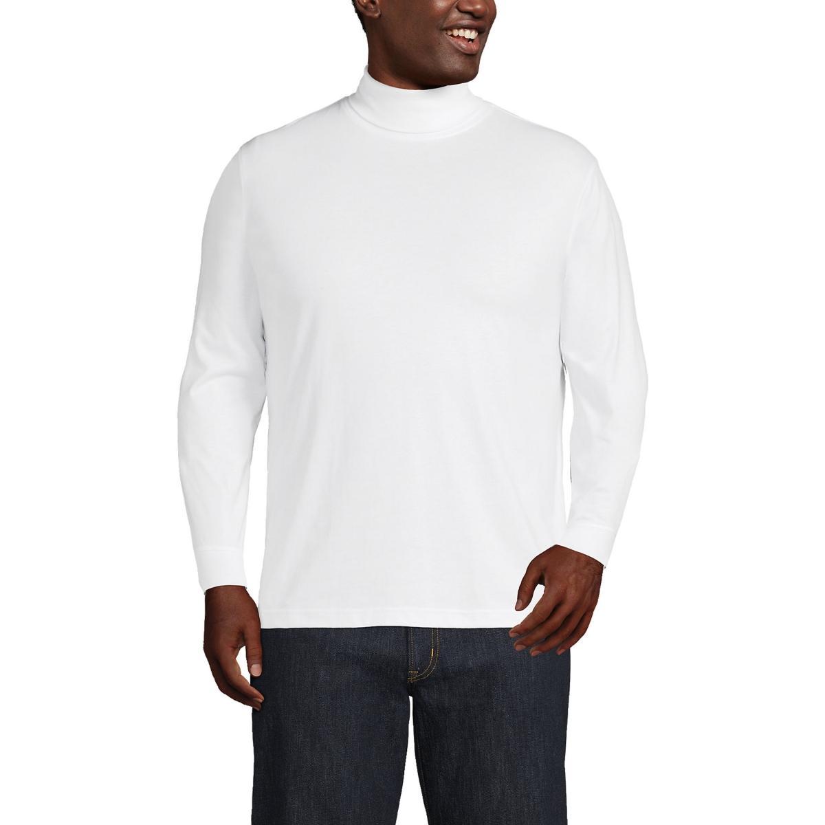 Big & Tall Lands' End Super-T Classic-Fit Turtleneck, Men's, Size: 3XB, Black Product Image