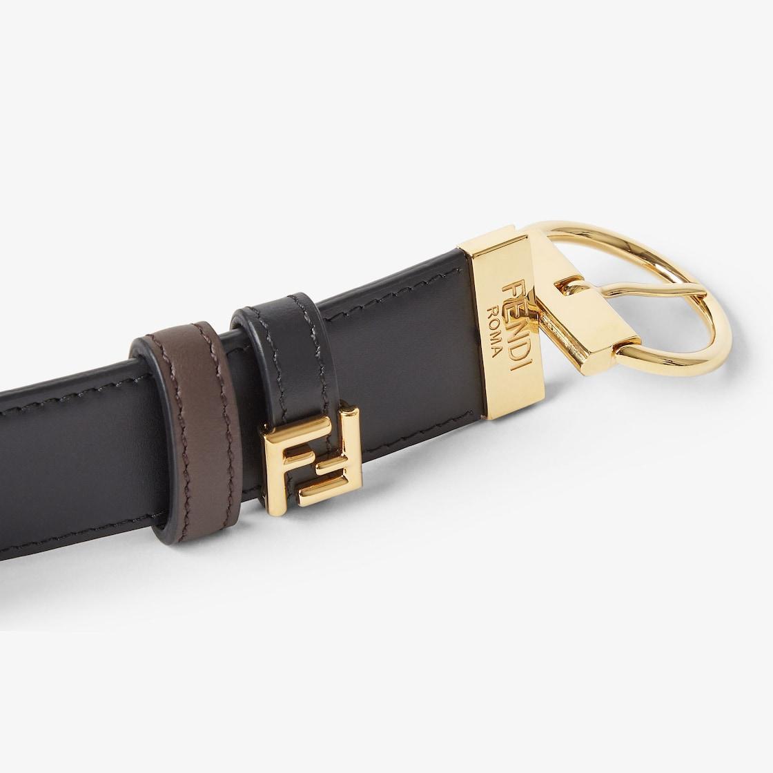 FF BeltBlack and brown leather reversible belt Product Image