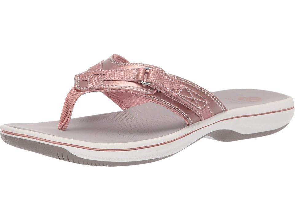 Clarks® Breeze Sea Cloudstepper Women's Flip Flop Sandals, Size: 10, Rose Gold Product Image
