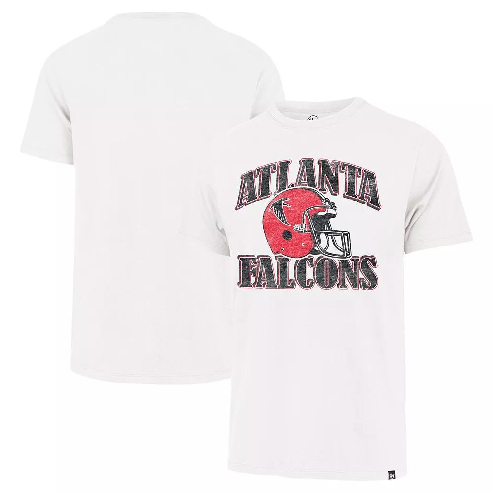 Men's '47 White Atlanta Falcons Overrun Franklin Throwback Logo T-Shirt, Size: Medium Product Image