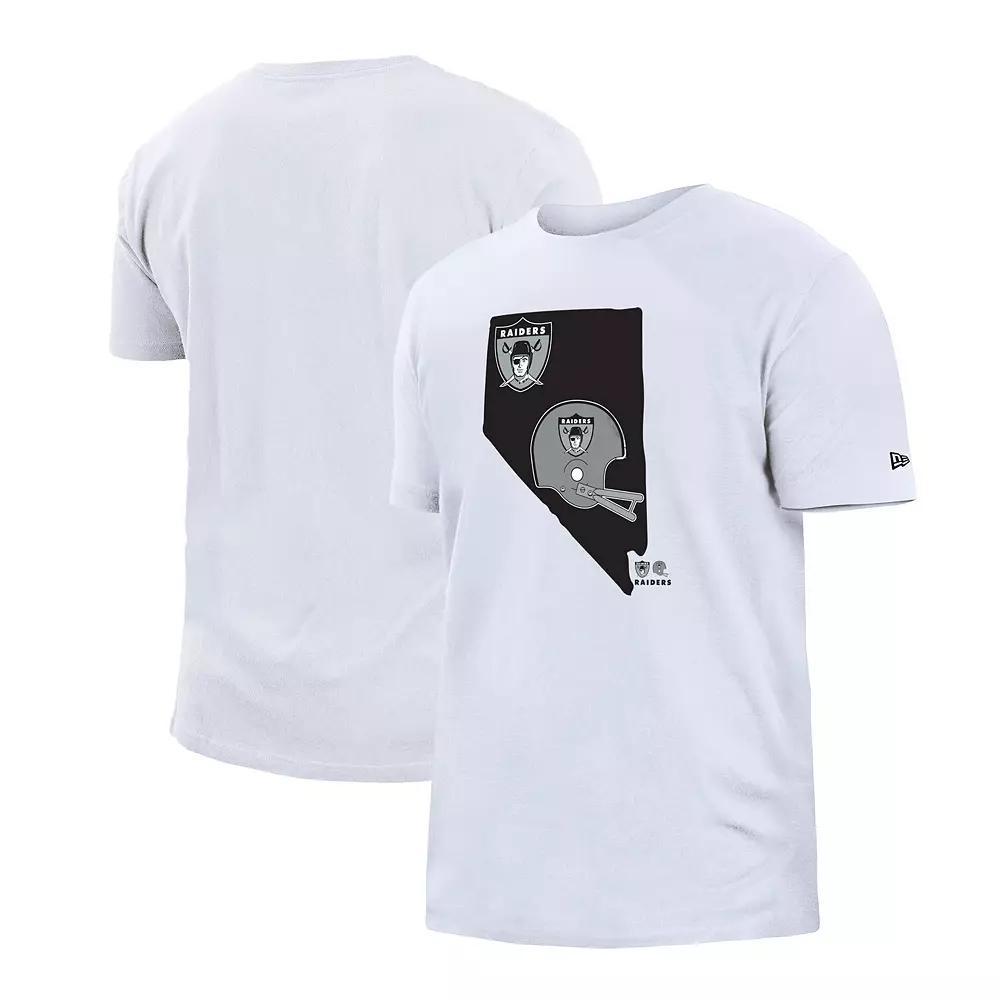 Men's New Era White Las Vegas Raiders Gameday State T-Shirt, Size: Small, Lvr White Product Image