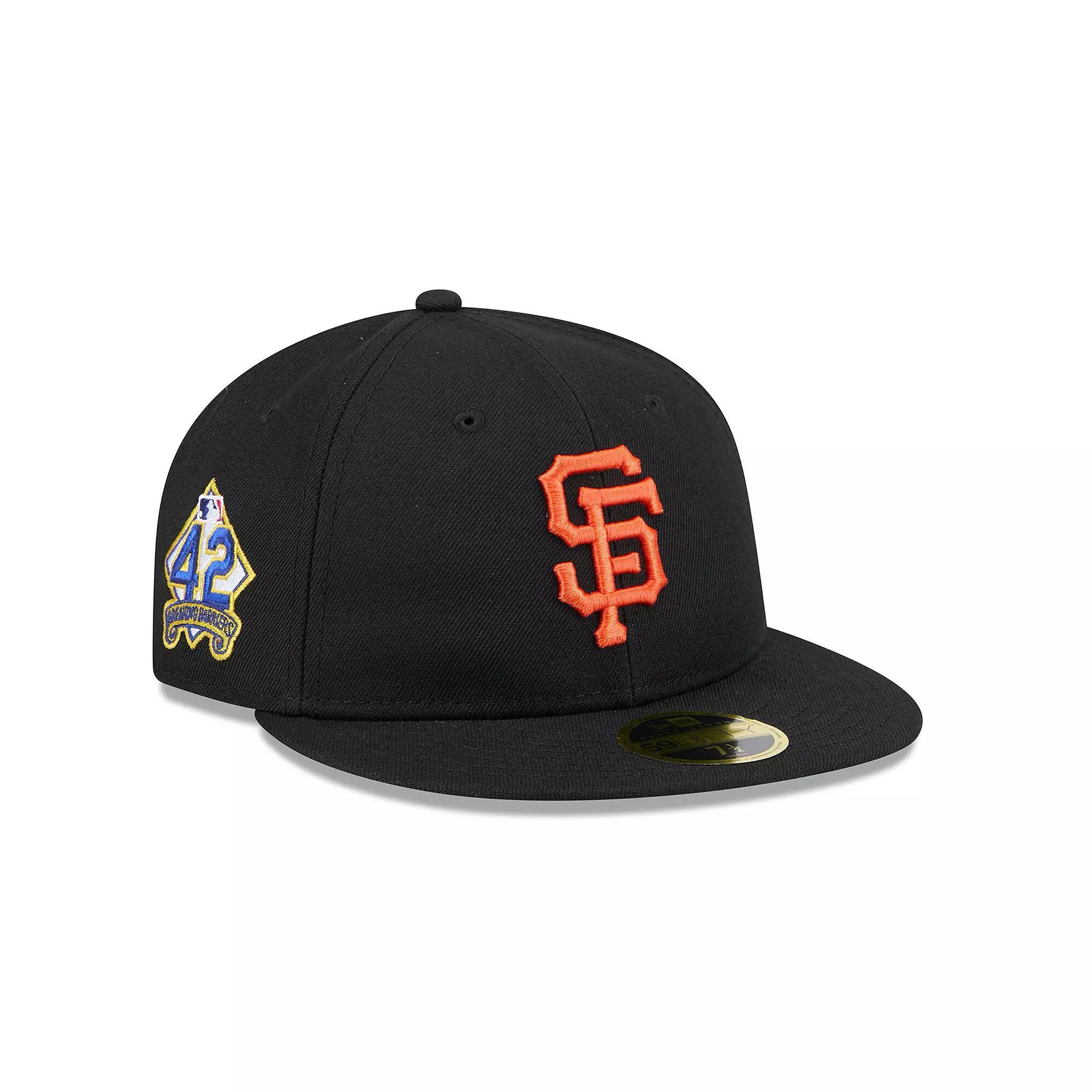 Men's New Era  Black San Francisco Giants 2025 Jackie Robinson Day Retro Crown 59FIFTY Unstructured Fitted Hat, Size: 7 1/4 Product Image