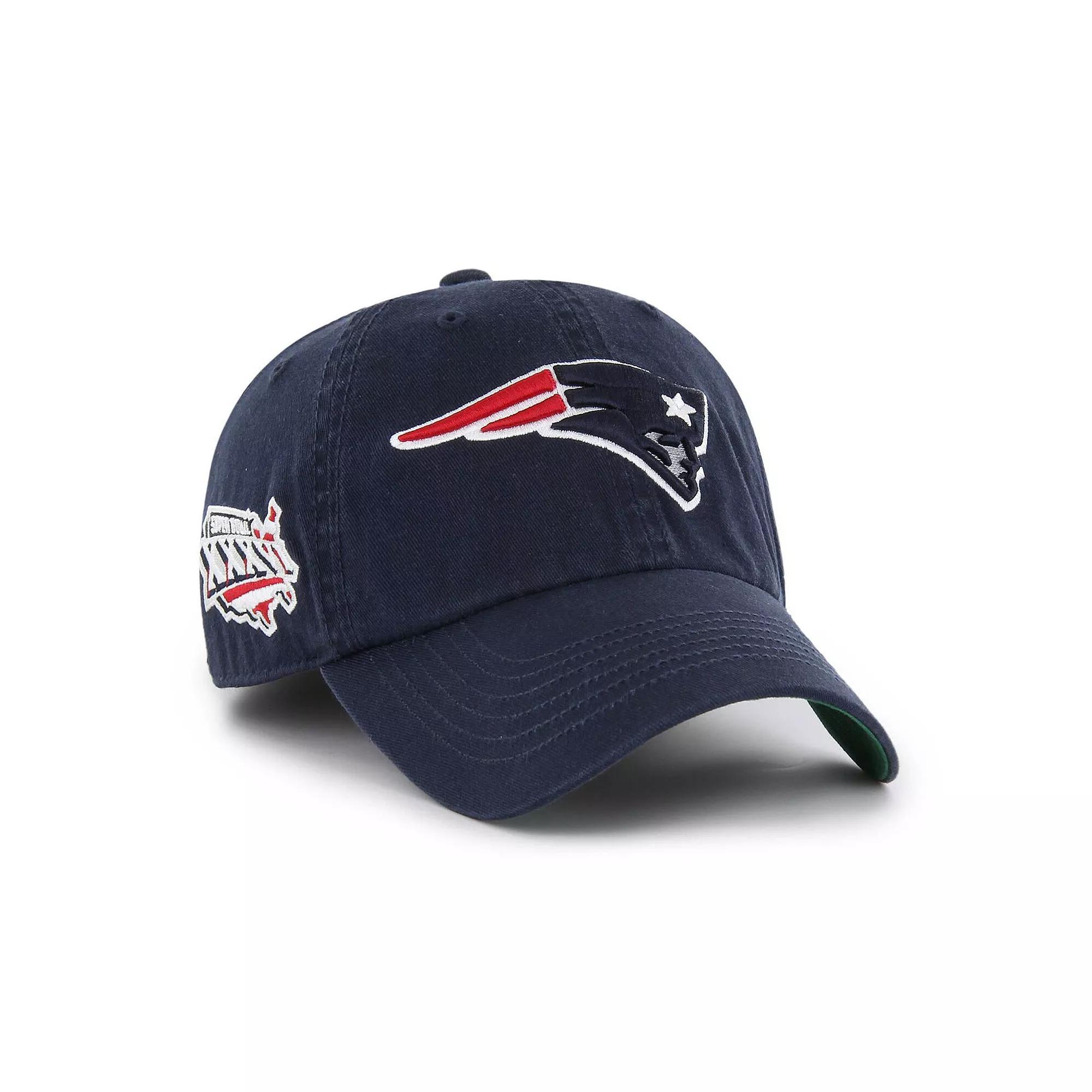 Men's '47 Navy New England Patriots Sure Shot Franchise Fitted Hat, Size: Medium, Blue Product Image