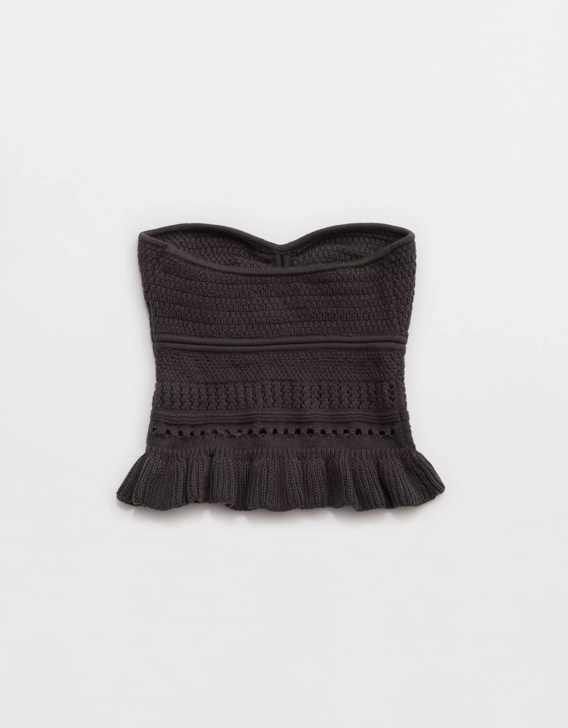 Aerie Peplum Sweater Tube Top Product Image