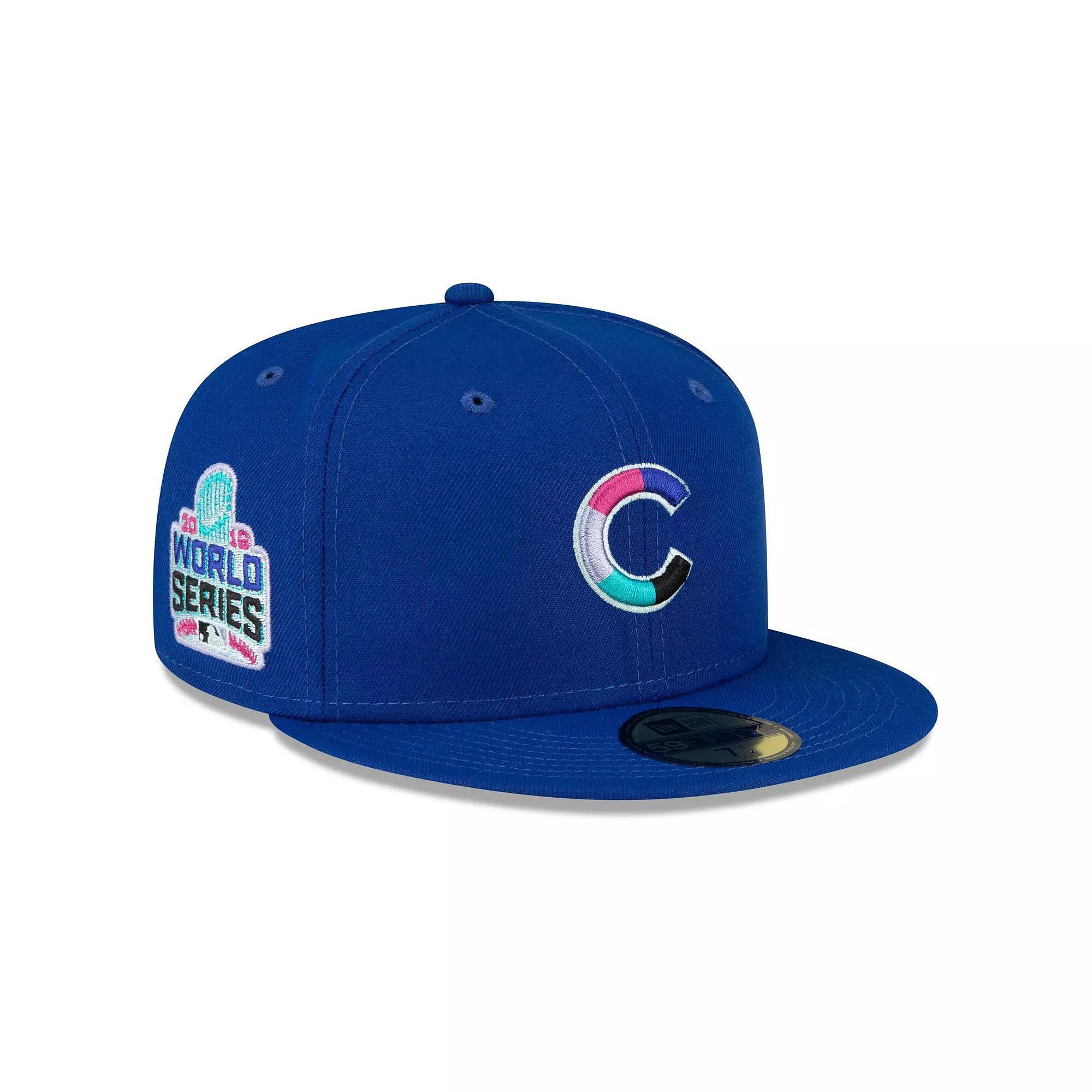 Men's New Era  Royal Chicago Cubs 2016 World Series Polar Lights 59FIFTY Fitted Hat, Size: 7 1/2, Blue Product Image