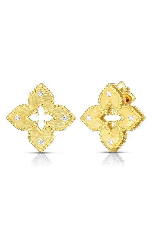 Roberto Coin 18K Yellow Gold Venetian Princess Diamond Stud Earrings Product Image