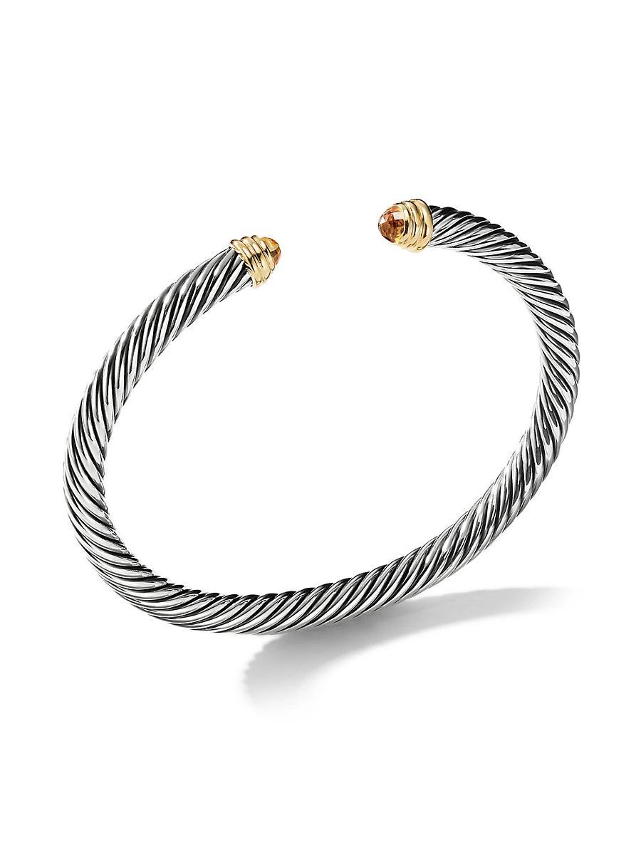 David Yurman Cable Classics Bracelet with Blue Topaz and Gold Product Image