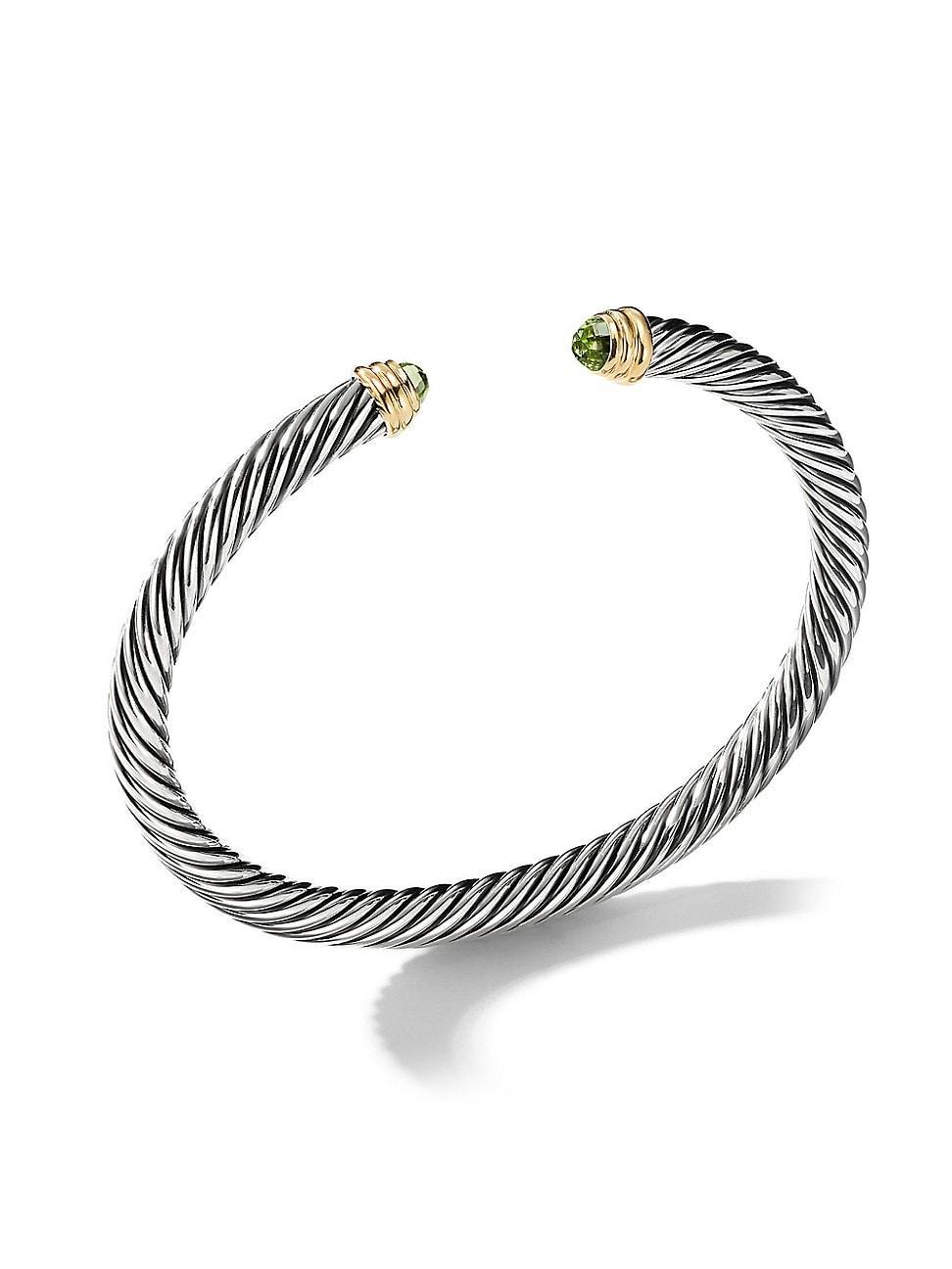 David Yurman Cable Classics Bracelet with Blue Topaz and Gold Product Image