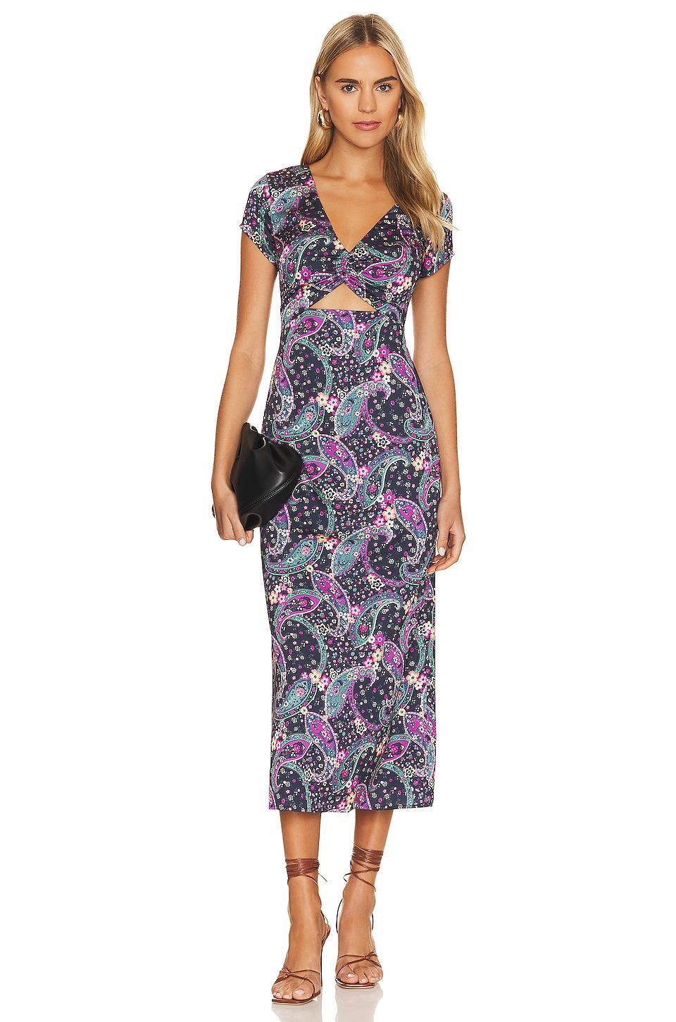 HOUSE OF HARLOW 1960 Kleid Marseille In Black Paisley Multi Product Image