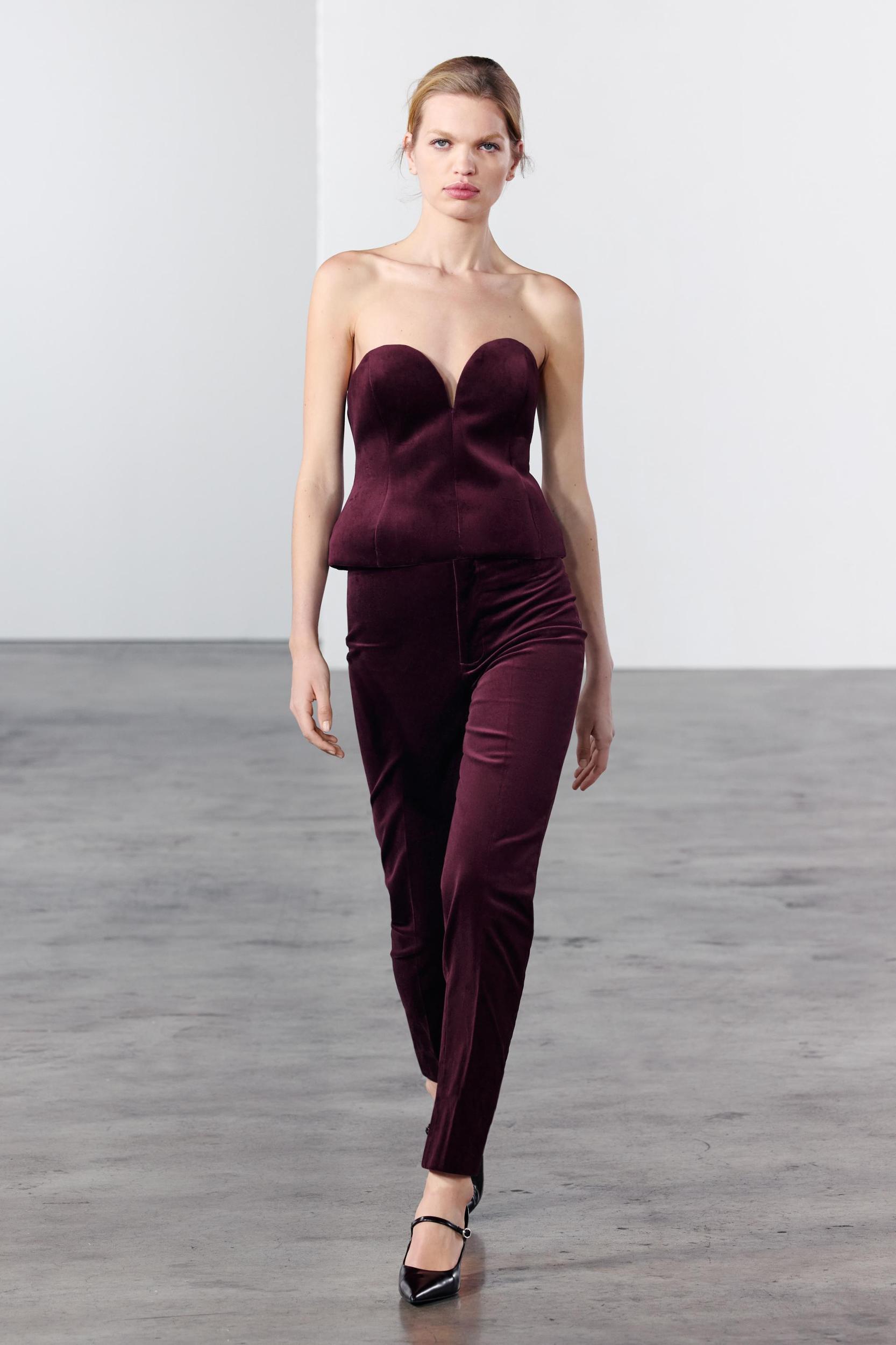 VELVET PANTS ZW COLLECTION Product Image