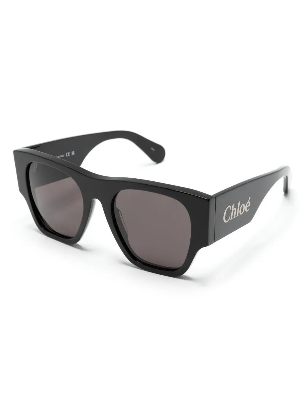 CHLOÉ Oversized D-frame Sunglasses In Black Product Image