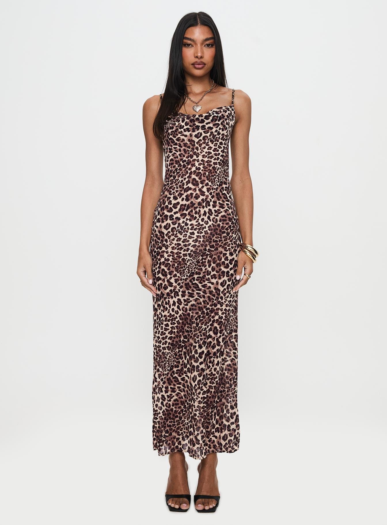 Paolina Maxi Dress Leopard Product Image