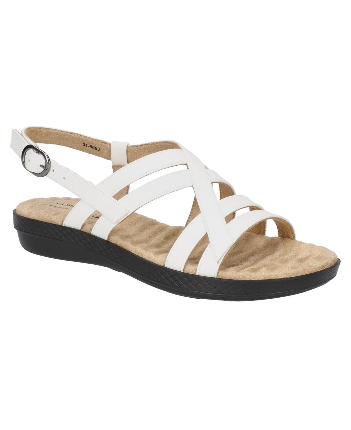 Easy Street Lobo Women's Strappy Slingback Sandals, Size: 8.5, Black Product Image