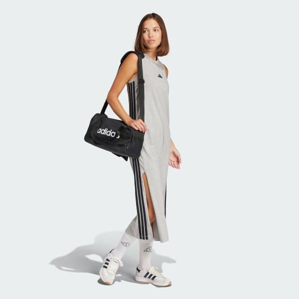 Women's adidas 3-Stripes Long Racerback Sportswear Dress, Size: XS, Clear Pink White Product Image