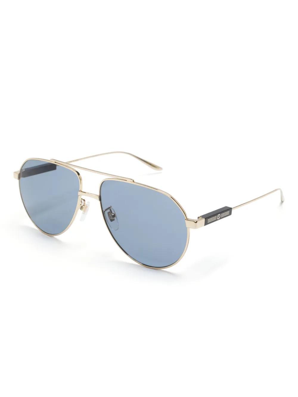 logo-debossed pilot-frame sunglasses Product Image