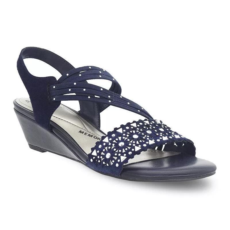 Impo Womens Gatrina Embellished Stretch Wedge Sandals Product Image