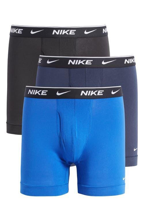 Men's Nike Dri-FIT Essential 3-pack Stretch Boxer Briefs, Size: XXL, Navy Blue Black Product Image