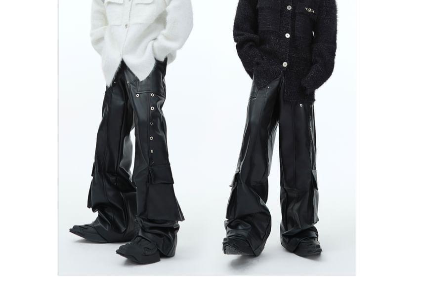 Collar Applique Buckled Button Jacket Product Image